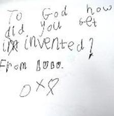 A Letter to God by Alex's daughter